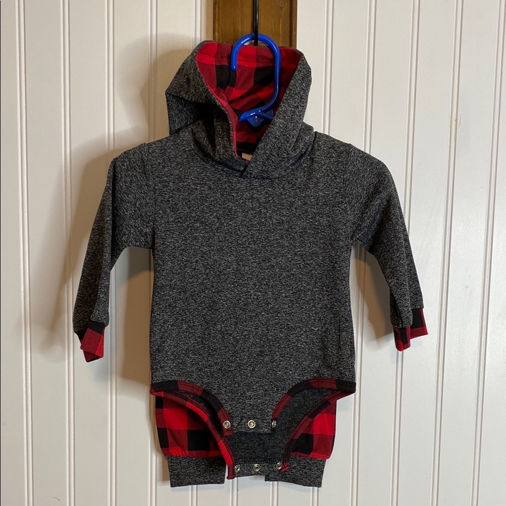PatPat boys plaid Christmas set size 0-3 months NWT